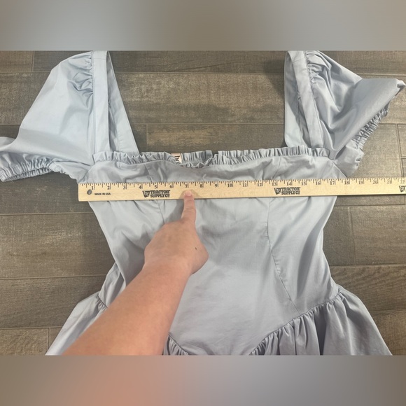 House of CB Maribel Soft Blue Mini Dress - Picture 9 of 14